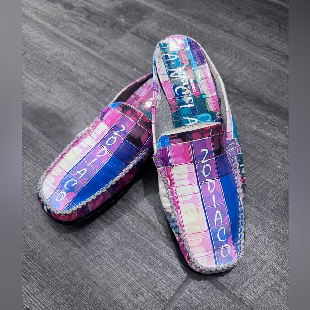 Vintage Sesto Meucci Italian‎ Mules Ancia Zodiaco US Women’s 8 Boho Colorful